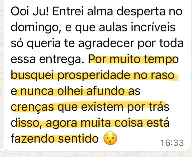 Depoimento aluna Portal Alma Desperta