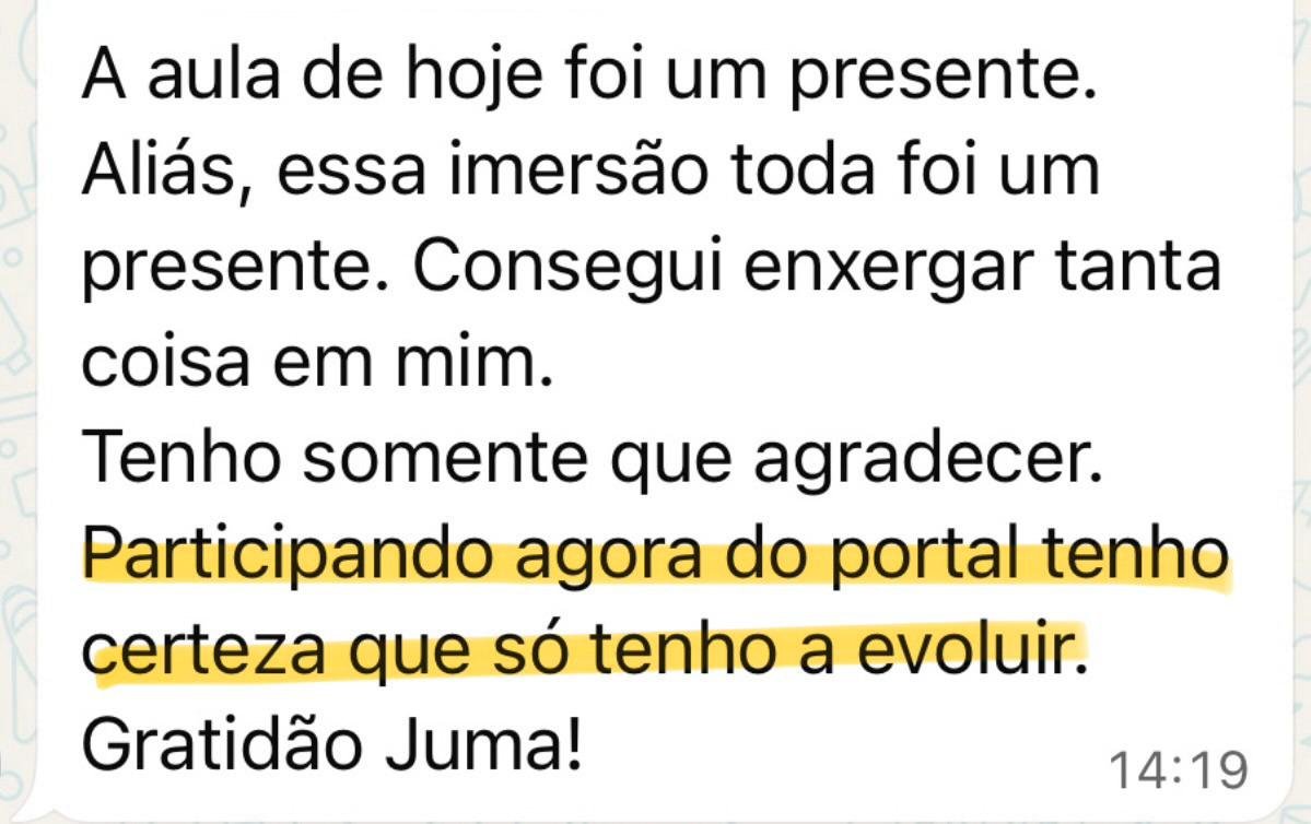 Depoimento aluna Portal Alma Desperta